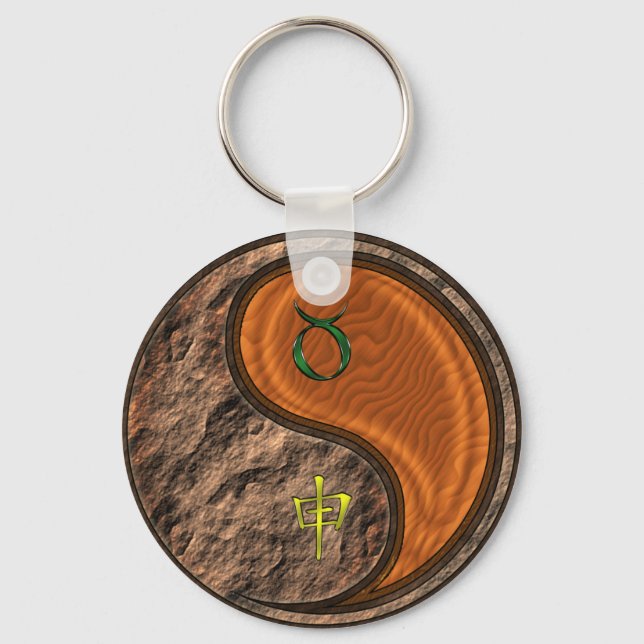 Porte-clés Taurus et singe du bois (Recto)