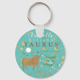 Porte-clés Taurus Zodiac Vintage Personnalisé
