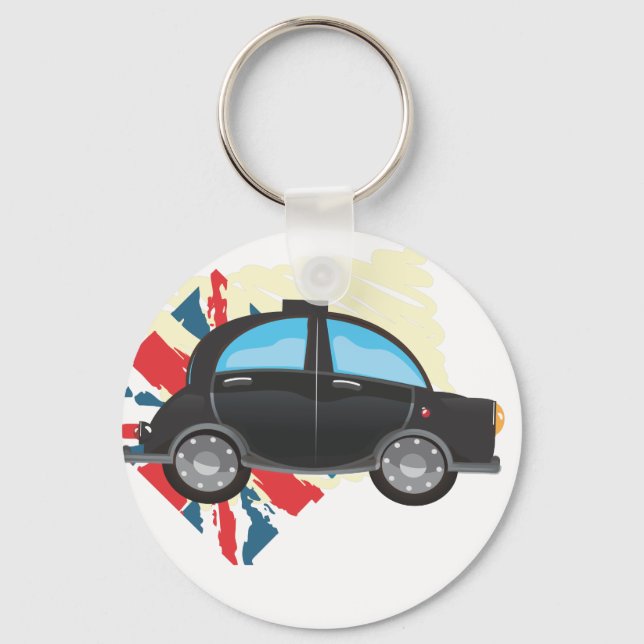 Porte-clés taxi noir (Recto)