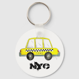 Porte-clés Taxi NYC Yellow New York City Checkered Cab Gift