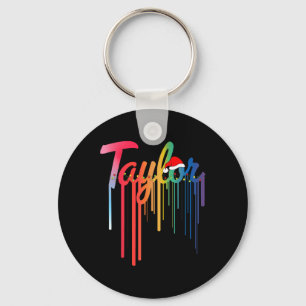 Porte-clés Taylor Prénom Santa Hat Colorful Print Taylor