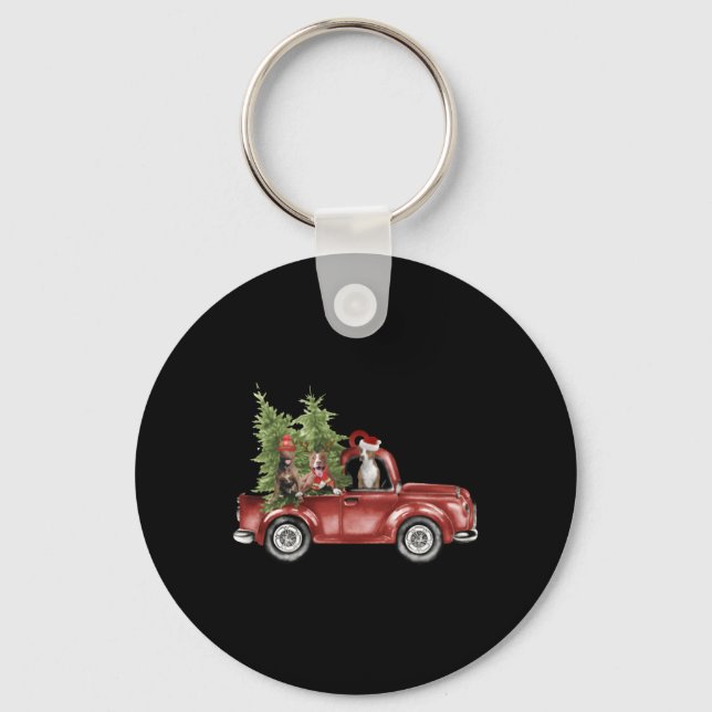 Porte-clés Tbull On Car Christmas Ornament Funny Xmas  (Recto)