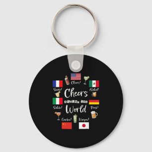 Porte-clés Tchin Tchin autour du monde Vacances Boire Drôle
