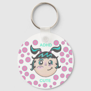 Porte-clés TDAH avec illustration "TDAH Mignon"