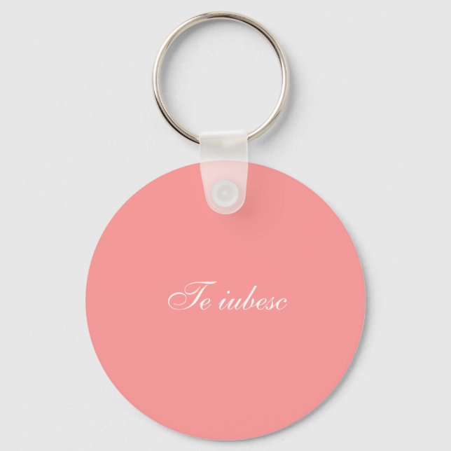 Porte-clés Te iubesc keychain ( I love you in romanian) (Recto)