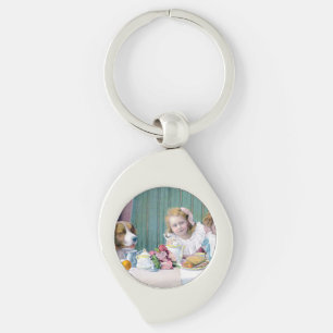 Porte-clés Tea Party vintage