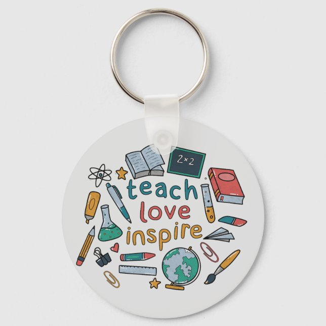 Porte-clés Teach Love Inspire (Recto)