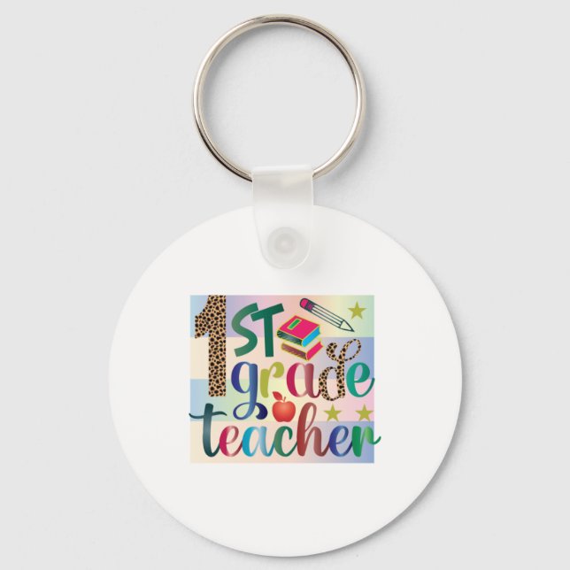 Porte-clés Teacher Art First Grade Teacher (Recto)