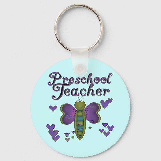 Porte-clés Teacher de papillon Tshirts et cadeaux (Recto)