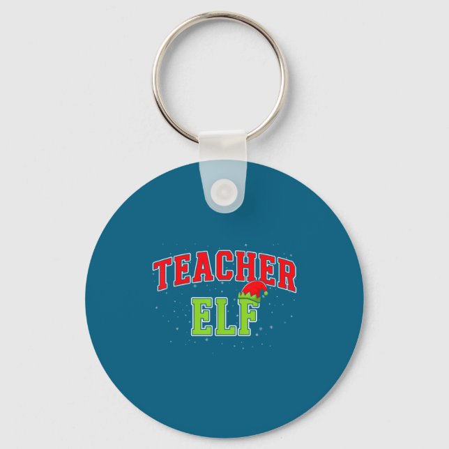 Porte-clés Teacher Elf Christmas Family Matching Group Xmas T (Recto)