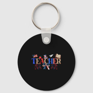 Porte-clés Teacher Patriotic 1776 Independence Day Design