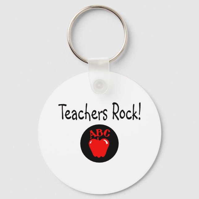 Porte-clés Teachers Rock Apple 2 (Recto)