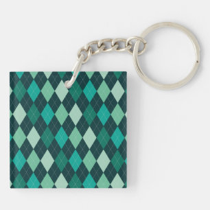 Porte-clés Teal argyle