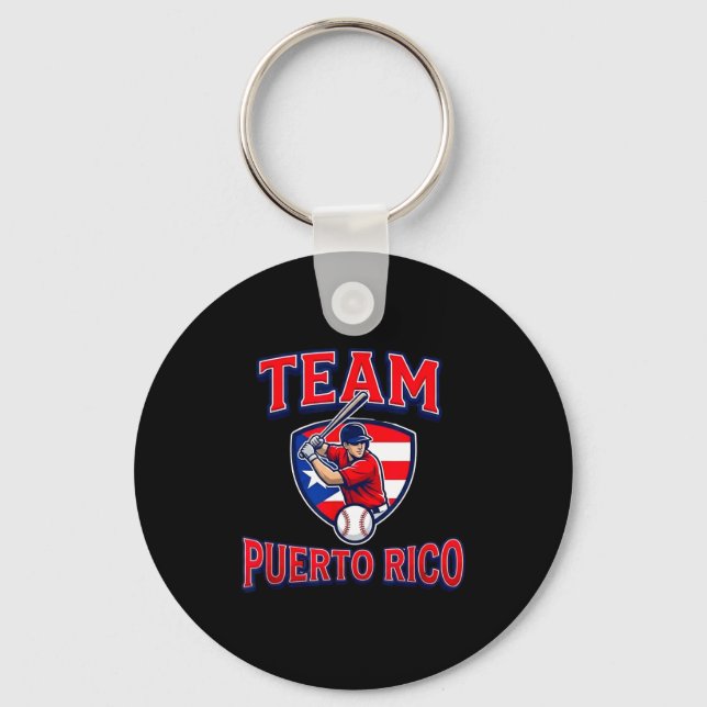 Porte-clés Team Puerto Rico Baseball Flag Patriotic  (Recto)