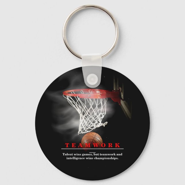 Porte-clés Teamwork Basketball Motivational Inspirational (Recto)