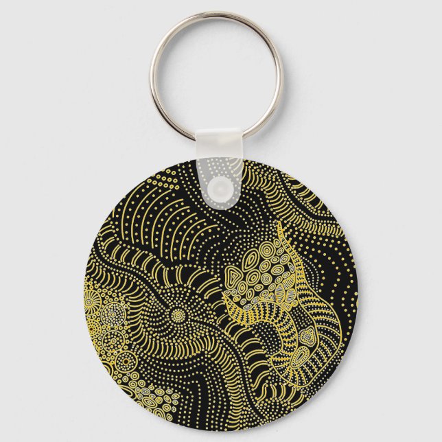Porte-clés Tear Across Dotted Line - Aboriginal Graphic (Recto)