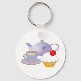 Porte-clés Teatime et cerise cupcake cadeaux