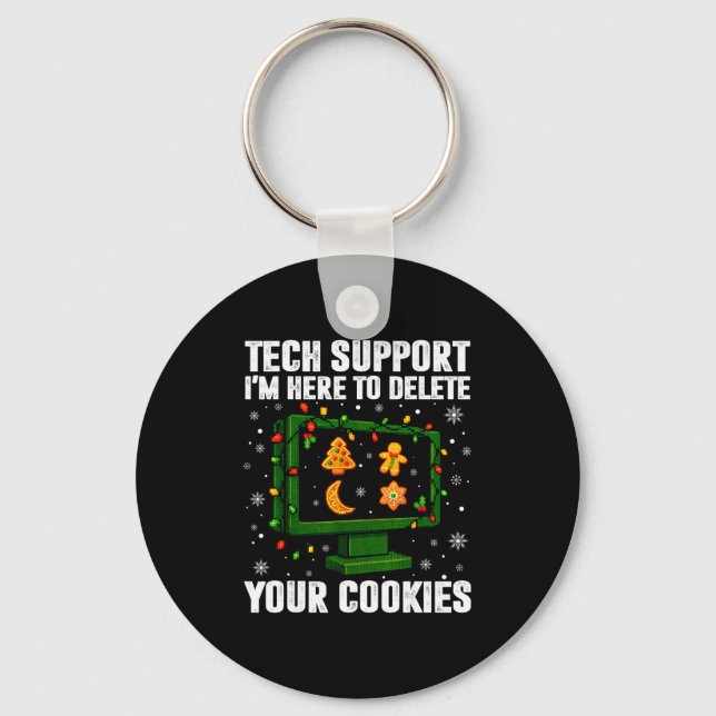 Porte-clés Tech Suprt Delete Your Cookies Men Ugly Christmas  (Recto)
