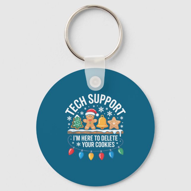 Porte-clés Tech Suprt Je Suis Là Pour Supprimer Vos Cookies N (Recto)