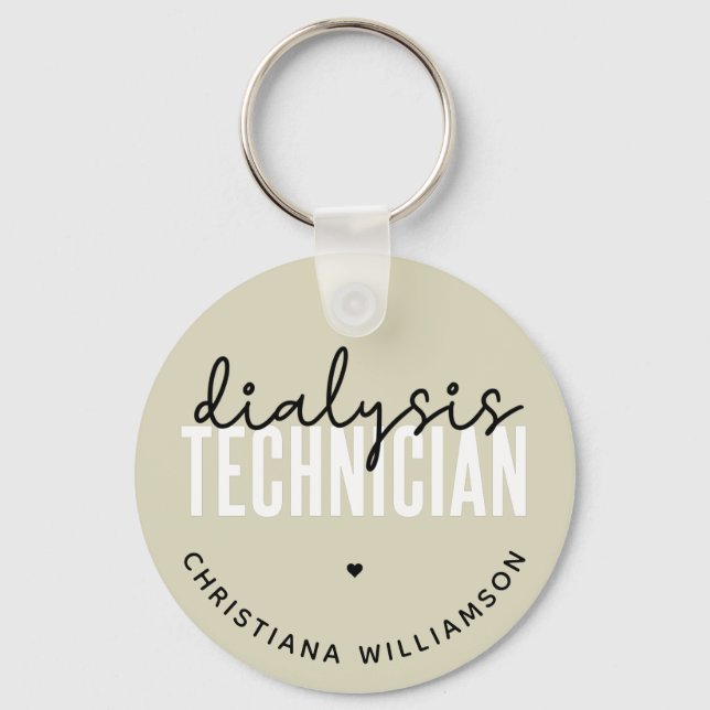 Porte-clés Technicien de dialyse personnalisé | Cadeaux techn (Recto)