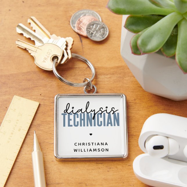 Porte-clés Technicien de dialyse personnalisé | Cadeaux techn (Bureau)
