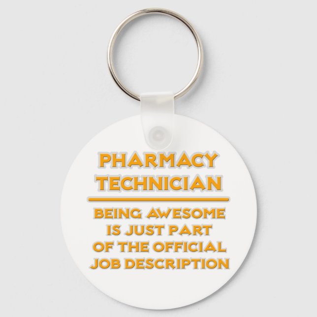 Porte-clés Technicien en pharmacie .. Description du travail (Recto)