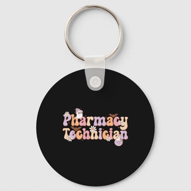 Porte-clés Technicien en pharmacie rétro Halloween Éffrayant  (Recto)