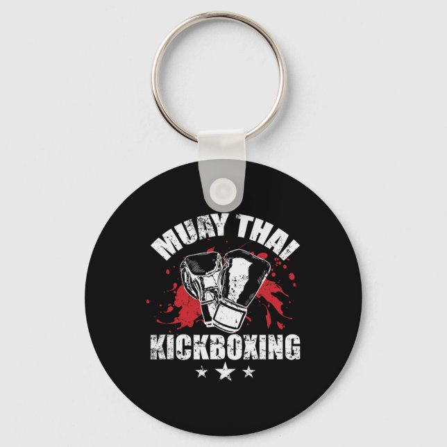 Porte-clés Techniques traditionnelles de kickboxing Muay Thai (Recto)