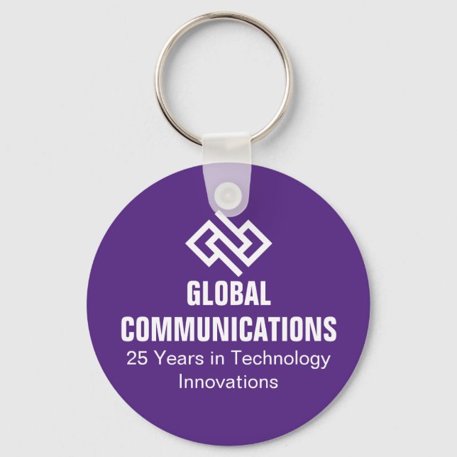 Porte-clés Technologie de cybersécurité commerciale violet pe (Verso)