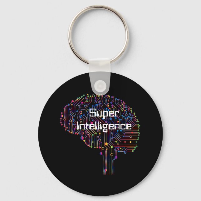 Porte-clés Technologie de super intelligence (Recto)