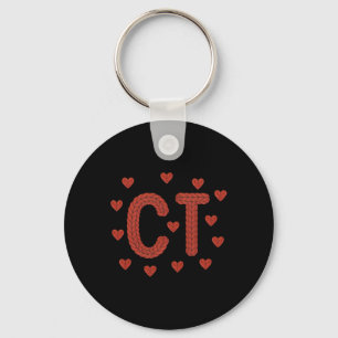 Porte-clés Technologue ct faux fil crochet technicien ct scan