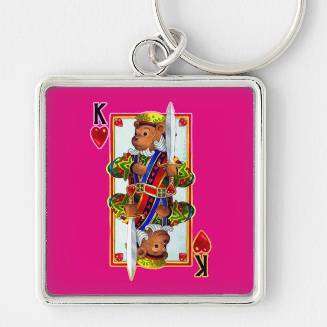 Porte-clés Teddy Bear King of Hearts Porte - clé (Devant)