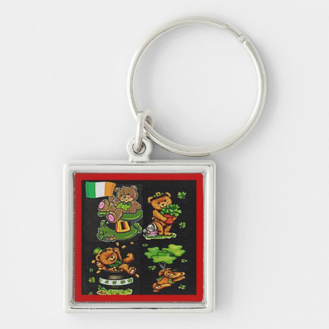 Porte-clés Teddy Bear St. Patrick's Day Collection (Devant)