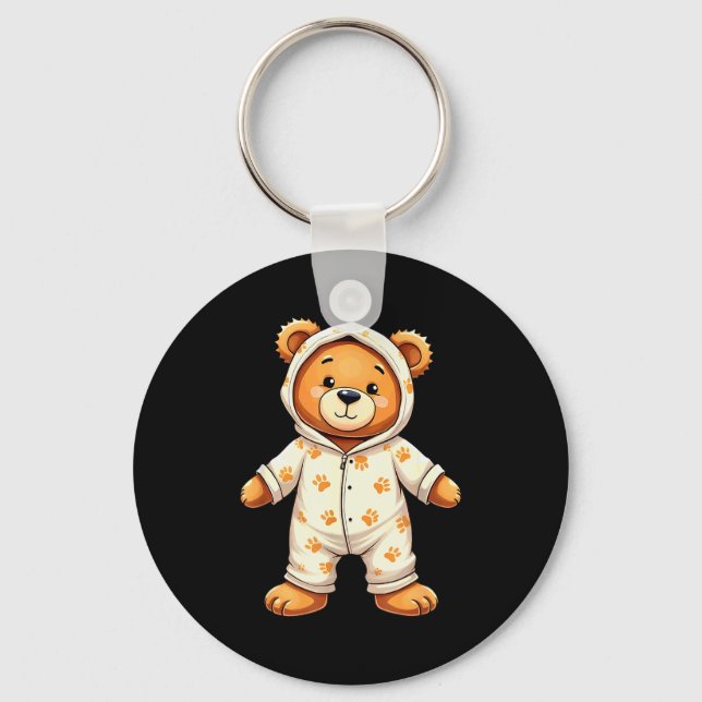 Porte-clés Teddy Bear Wearing Pajamas  (Recto)