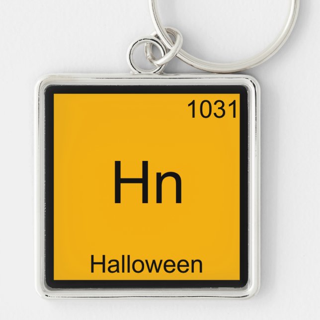 Porte-clés Tee de chimie drôle d'Halloween Hn (Devant)
