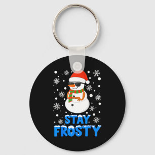 Porte-clés Tee de Noël drôle bonhomme de neige Xmas femme coo