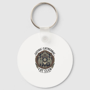 Porte-clés Tee shirt graphique de chat de cathédrale gothique