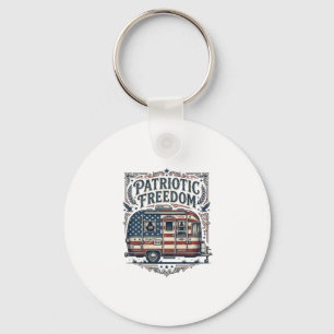 Porte-clés Tee shirt graphique vectoriel de camping-car patri