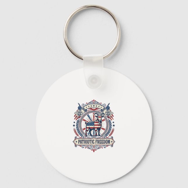 Porte-clés Tee-shirt graphique vectoriel de la ferme de chèvr (Recto)