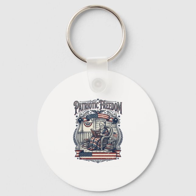 Porte-clés Tee-shirt graphique vectoriel de ver de livre de p (Recto)