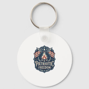 Porte-clés Tee-shirt graphique vectoriel nuit de feu patrioti