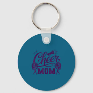 Porte-clés Tee-shirt maman cheer violet pour hommes femmes vi