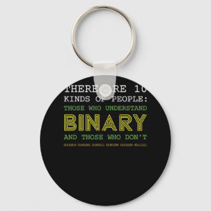 Porte-clés Tee - shirts de Geek de code binaire nerd