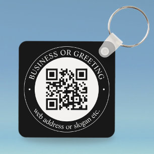 Porte-clés Téléchargez votre propre code QR et clé de texte p