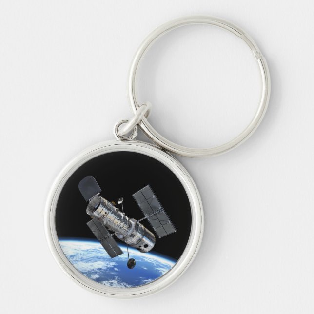 Porte-clés Télescope spatial Hubble en orbite terrestre Photo (Devant)