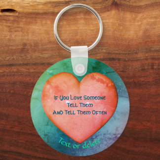 Porte-clés Tell Them You Love Them Pink Heart Personalized