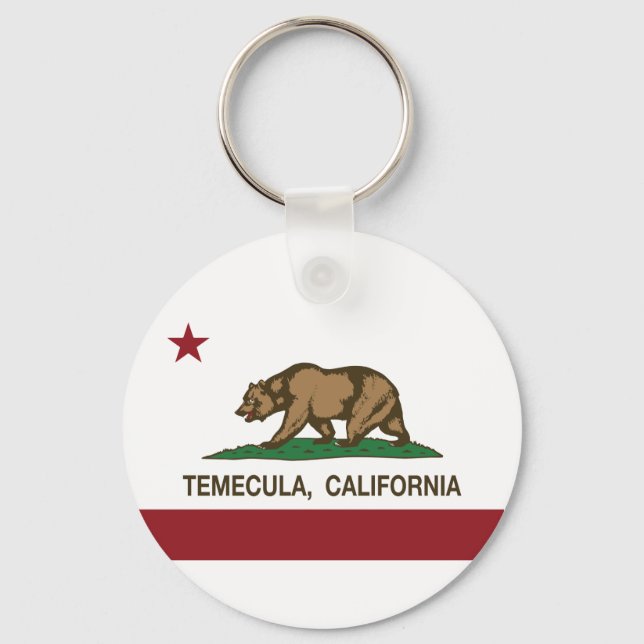 Porte-clés Température du drapeau de l'État de Californie (Recto)