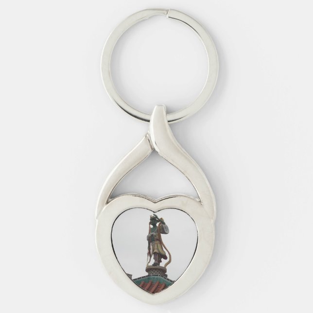 Porte-clés Temple chinois Statue Heart Keychain (Devant)