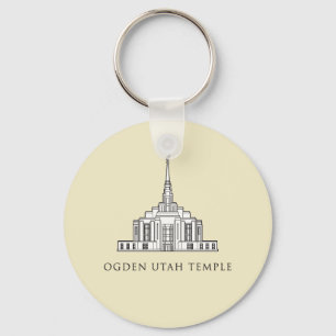Porte-clés Temple d'Ogden Utah. porte - clé