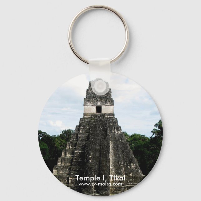 Porte-clés Temple I, Tikal, Guatemala (Recto)